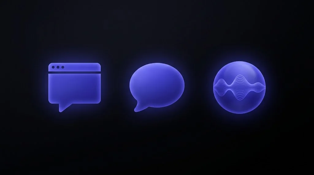 WhatsApp vs Web Chat vs Voice: Which AI Channel Converts Best? (2026) WhatsApp vs Web Chat vs Voice: Which AI Channel Converts Best? (2026)